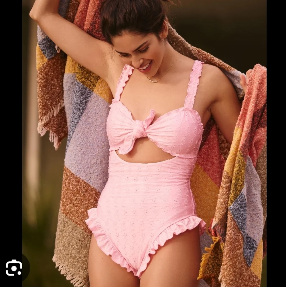 New!Frankie's Bikinis Lucia‎ Eyelet One Piece Swimsuit